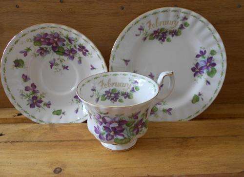 Royal Albert Flowers Of The Month February Trio
