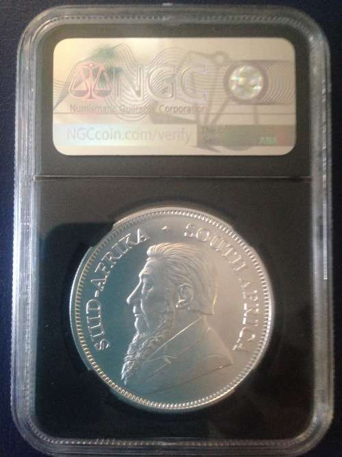 2019 Silver 1 Oz Krugerrand "First Releases" NGC MS70 Perfect. Black holder, Springbok label, scarce