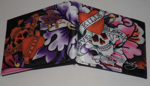 ED HARDY WALLET, LOVE KILLS, FREEEE POSTAGE PAYPAL ONLY!