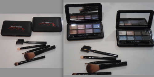 MAC LADY GAGA, X 2 PACKS = 16 COLORS!, AND 5 BRUSHES! FREE POSTAGE, PAYPAL ONLY!!!!