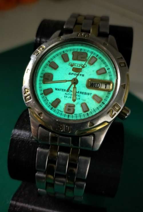 Seiko 5 Sports 100m Automatic, full lume dial