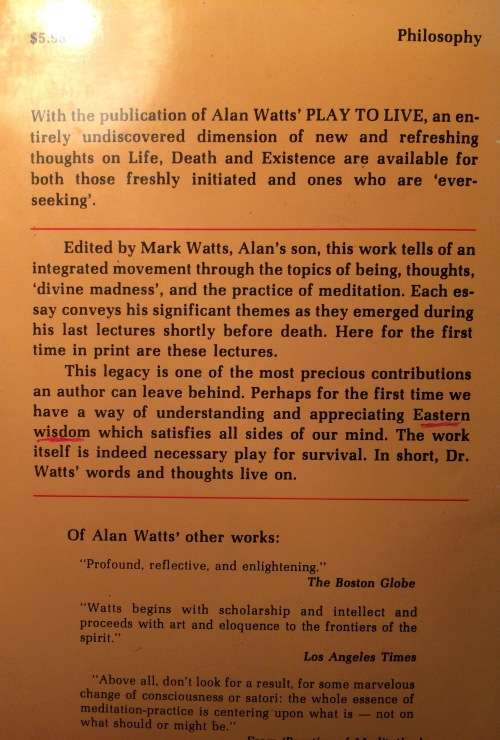 Play to Live - Alan Watts