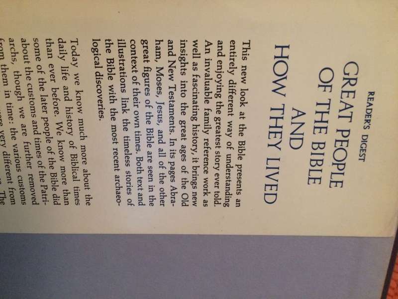 Great People of The Bible and How They Lived - Readers Digest HARDCOVER