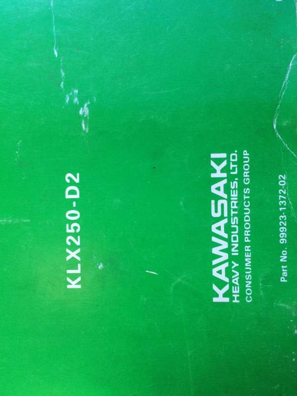 Kawasaki KLX 250R Owners Manual