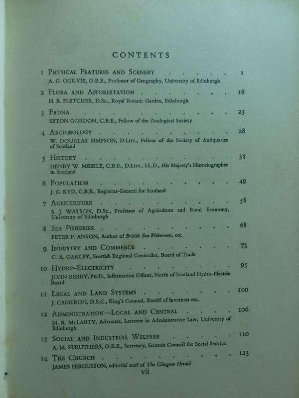 Scotland: A Description of Scotland and Scottish Life - Edited by Henry W Meikle HARDCOVER 1955