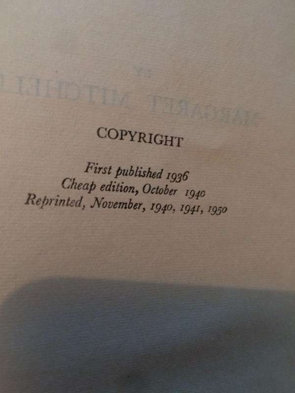 Gone With the Wind - Margaret Mitchell (1950 HARDCOVER)