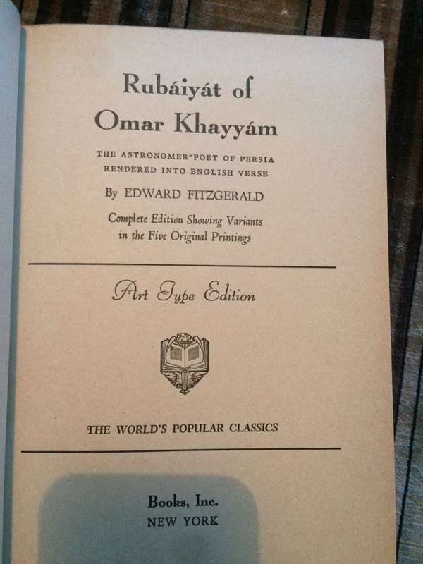 Rubaiyat of Omar Khayyam - Edward Fitzgerald (Vintage ART TYPE EDITION)