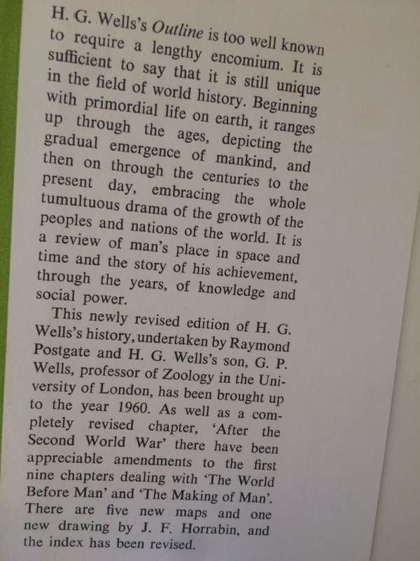 The Outline of History - HG Wells (1961 HARDCOVER)