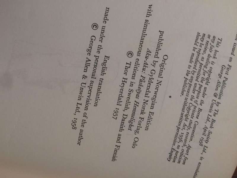 Aku-Aku: The Secret of Easter Island - Thor Heyerdahl (1958 1st Edition Hardcover)