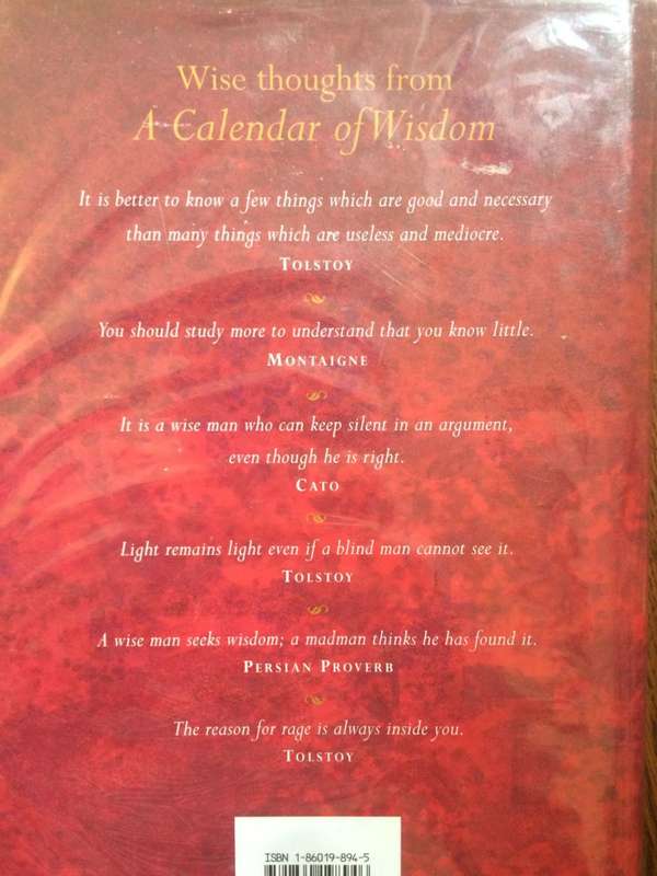 A Calender of Wisdom: Wise Thoughts for Everyday - Leo Tolstoy (HARDCOVER / *RARE*)