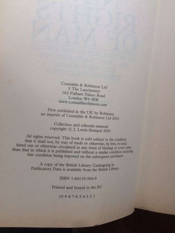 The New Rights of Man: Anthology of the Events, Documents and Speeches to Shape Western Civilization