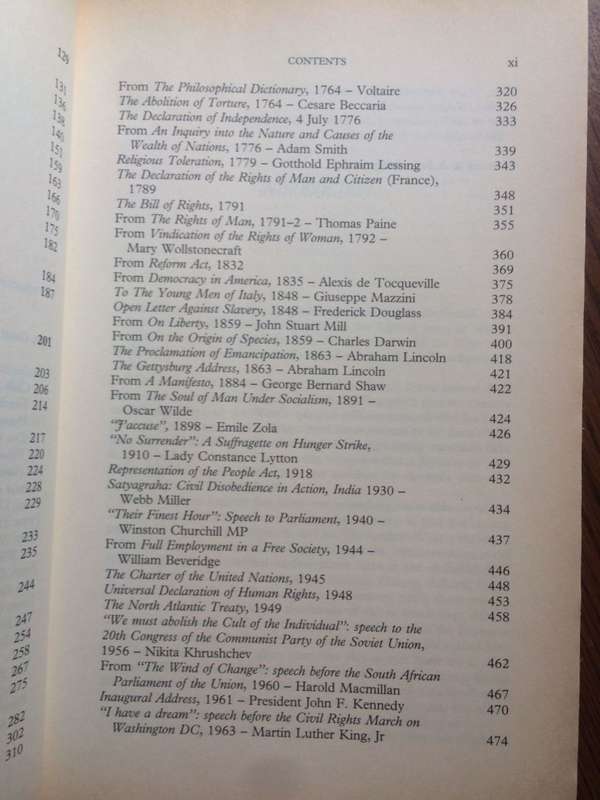The New Rights of Man: Anthology of the Events, Documents and Speeches to Shape Western Civilization