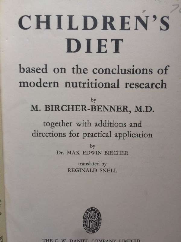 Children`s Diet - M Bircher-Benner M.D.