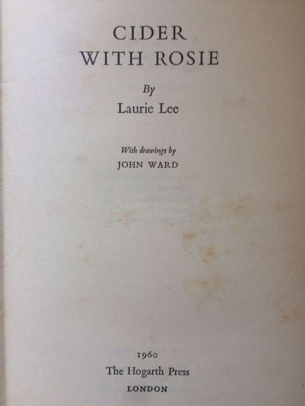 Cider with Rosie - Laurie Lee (1960 Hardcover)