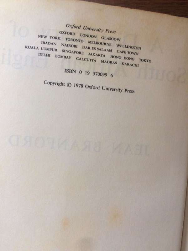 A Dictionary of South African English - Jean Branford