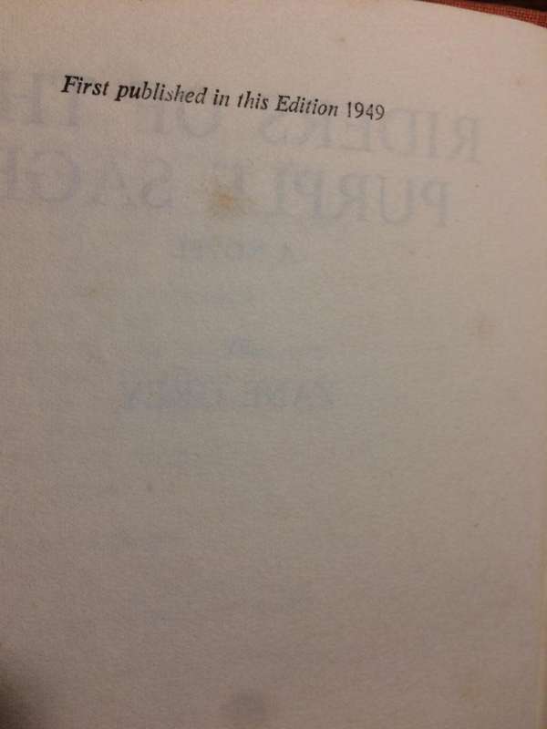 Riders of the Purple Sage - Zane Grey (1949 HARDCOVER 1st Edition)