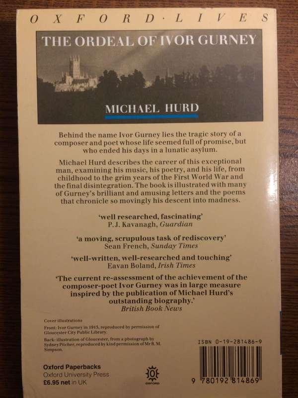 The Ordeal of Ivor Gurney - Michael Hurd