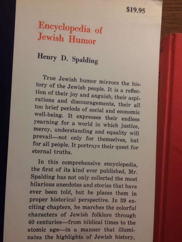 Encyclopedia of Jewish Humor: From Biblical Times to the Modern Age (1st Edition HARDCOVER)