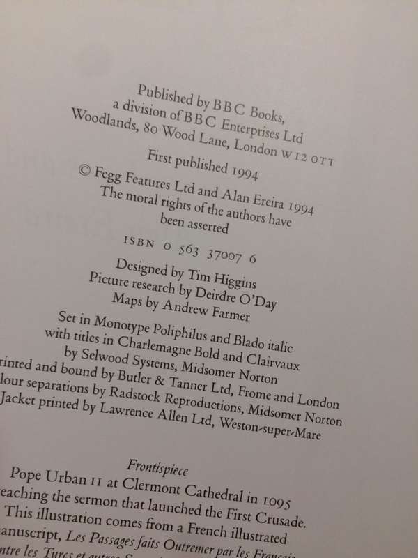 Crusades - Terry Jones & Alan Ereira (1994 1st Edition HARDCOVER)
