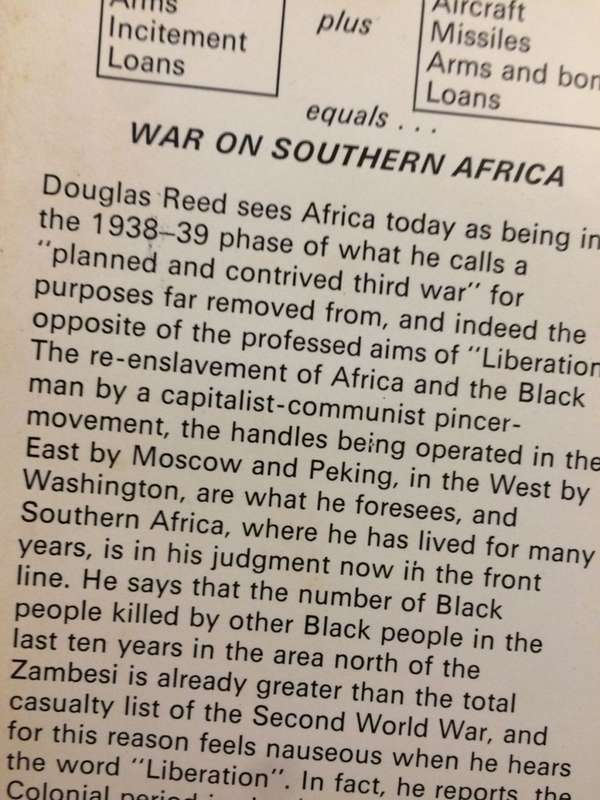 The Siege of Southern Africa - Douglas Reed (1974 1st Edition HARDCOVER)