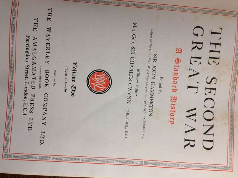 The Second Great War: A Standard History - Sir John Hammerton | Volumes 2,3,4,5,7,8,9