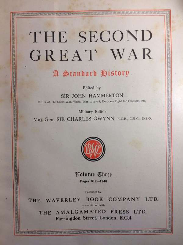 The Second Great War: A Standard History - Sir John Hammerton | Volumes 2,3,4,5,7,8,9