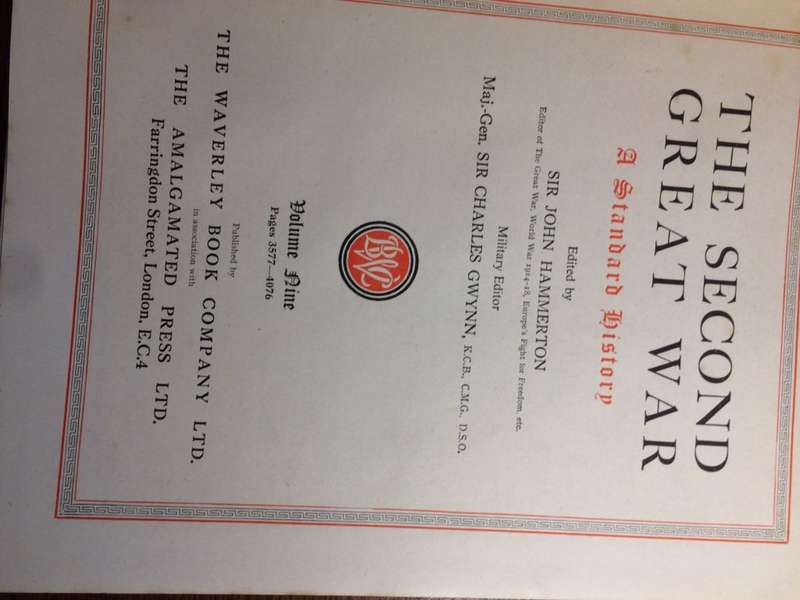 The Second Great War: A Standard History - Sir John Hammerton | Volumes 2,3,4,5,7,8,9