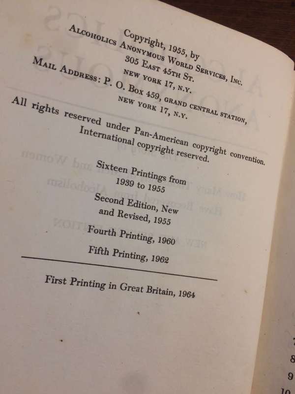 Alcoholics Anonymous (Big Book) | Second Edition (1964 HARDCOVER)