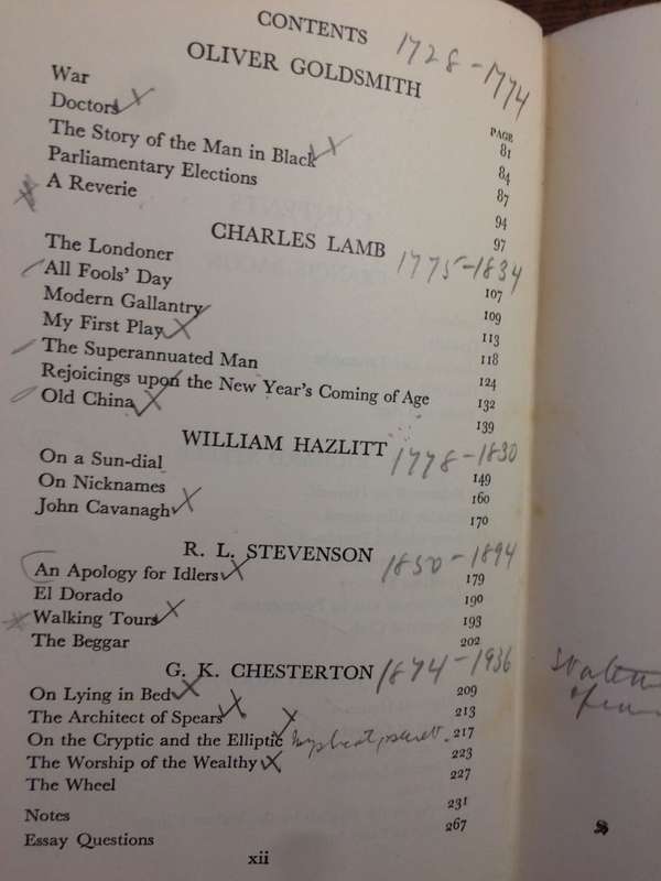 Eight Essayists - Edited by AS Cairncross (1938 HARDCOVER)