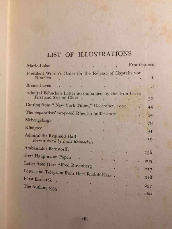 The Return of the Dark Invader - Captain von Rintelen (1935 1st Edition)