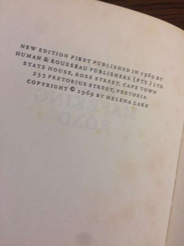 Mafikeng Road - Herman Charles Bosman (1969 1st Edition HARDCOVER)