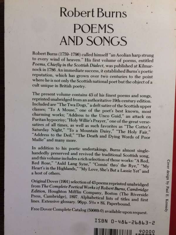 Robert Burns - Poems and Songs