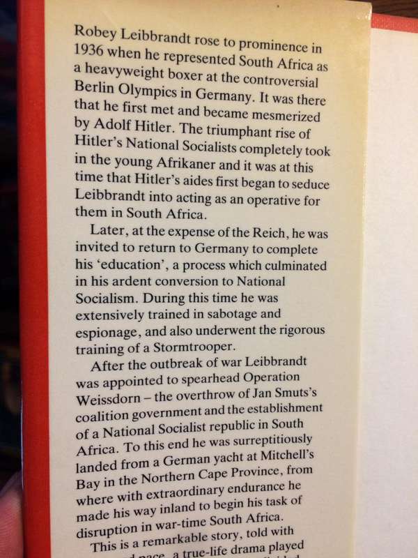For Volk and Fuhrer: Robey Leibbrandt & Operation Weissdorn - Hans Strydom (1982 1st Edition)