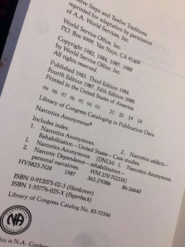 NA - Narcotics Anonymous 5th Edition