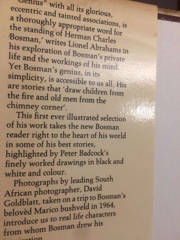The Illustrated Bosman - Herman Charles Bosman (1985 1st Edition HARDCOVER)