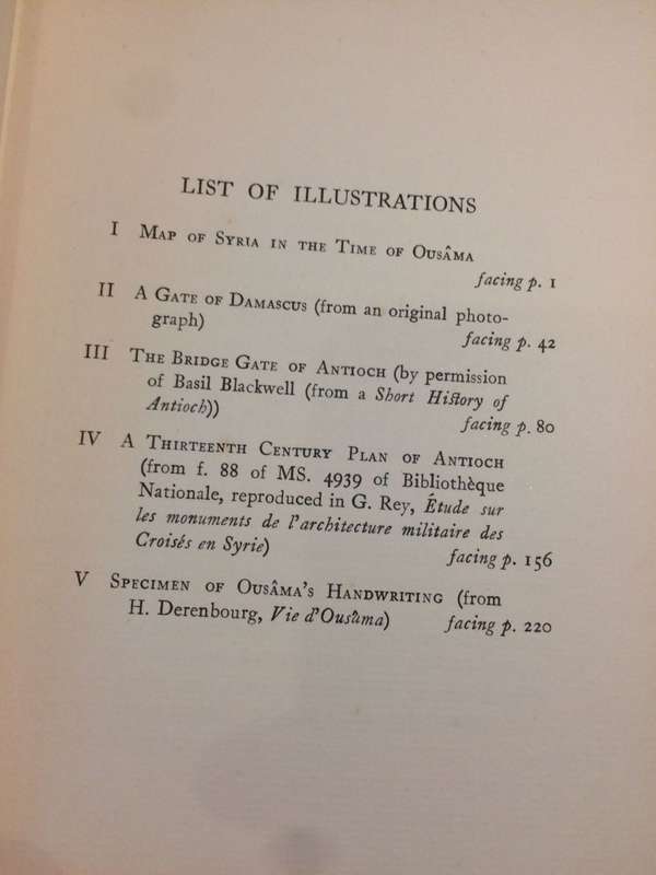 The Autobiography of Ousama - Ousama Ibn Mounkidh 1095 - 1188 (1929 1st Edition HARDCOVER)