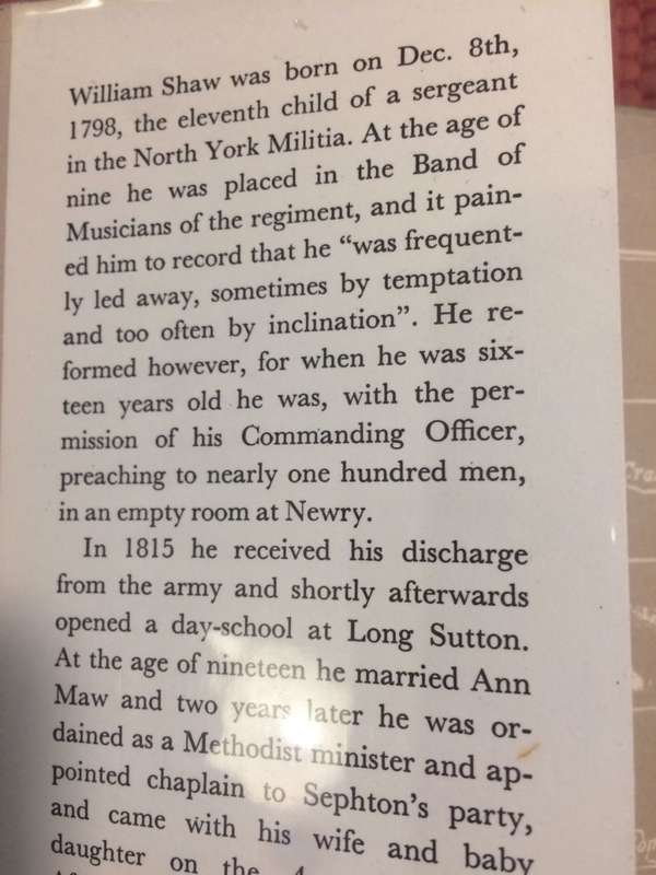 Never a Young Man: Extracts from the Letters and Journals of the Rev William Shaw (1st Edition 1967)