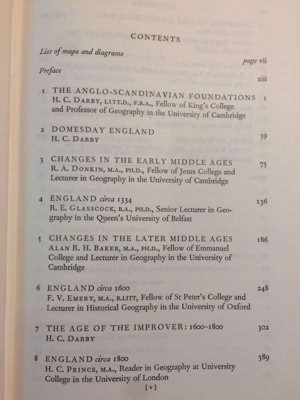 A New Historical Geography of England - Edited by HC Darby (1973 1st Edition Hardcover)