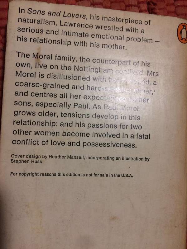 Sons and Lovers - DH Lawence (1970 Penguin Edition)