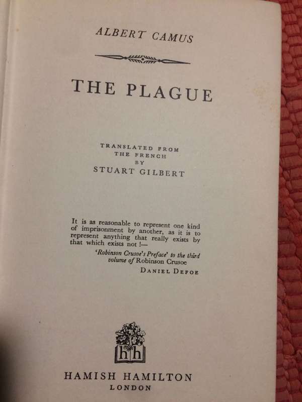 The Plague - Albert Camus (1964 Hardcover Published by Hamish Hamilton)