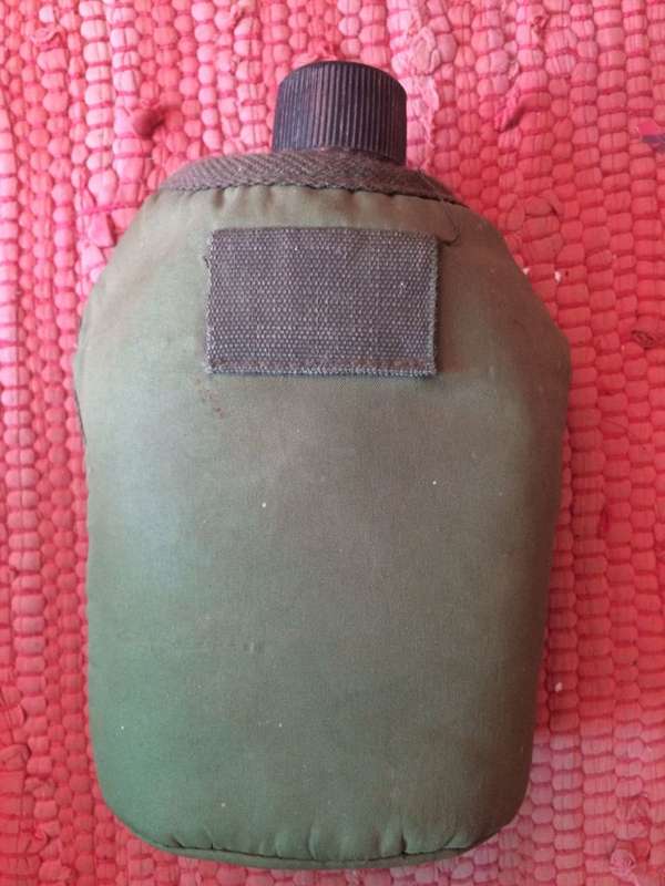 Vintage Army Water Bottle with Pouch