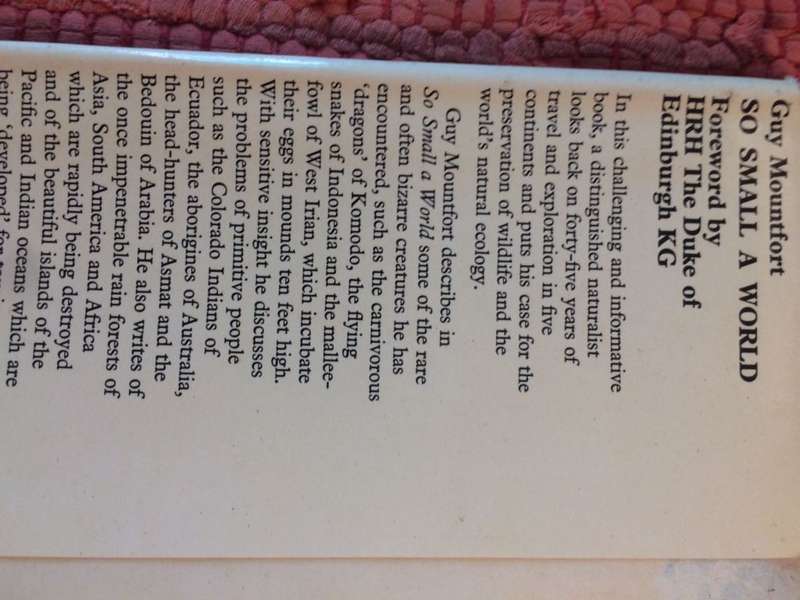 So Small A World - Guy Mountfort (1974 1st Edition HARDCOVER)