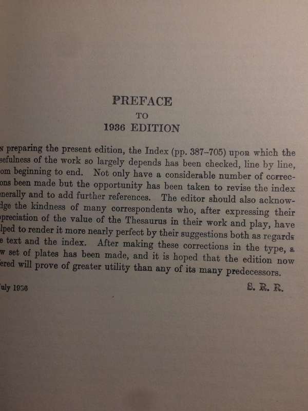 Rogets Thesaurus of English Words and Phrases (1956 HARDCOVER)