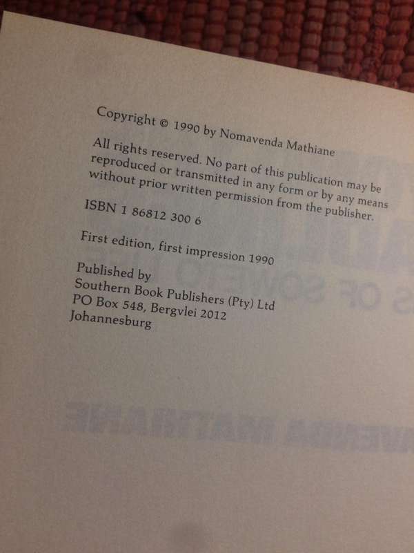 Beyond the Headlines: Truths of Soweto Life - Nomavenda Mathiane (1990 1st Edition HARDCOVER)