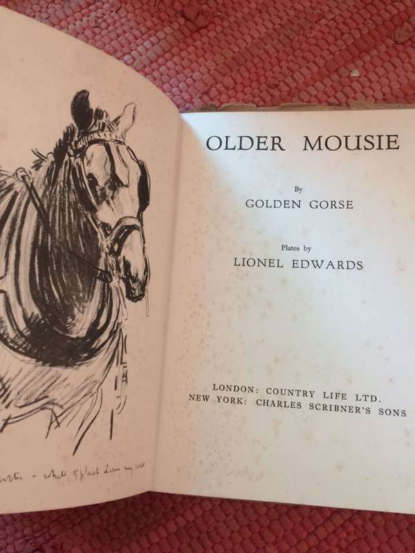 Older Mousie: Further Adventures of this World Famous Pony - Gordon Gorse (1932 Hardcover with DJ)