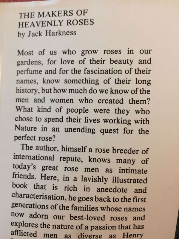 The Makers of Heavenly Roses - Jack Harkness (1985 1st Edition Hardcover)