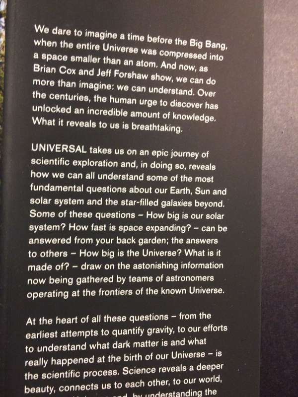 Universal: A Guide to the Cosmos - Brian Cox & Jeff Forshaw (2016 1st edition Hardcover)