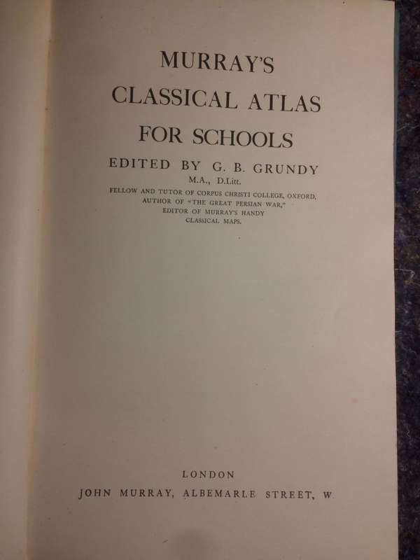 Murray's Classical Atlas (1959 HARDCOVER)