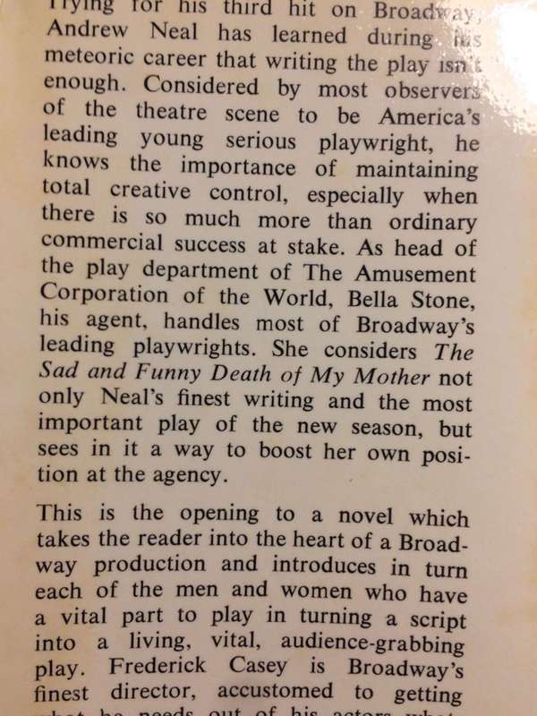 The Production: A Novel of the Broadway Theater - Daniel Broun (1971 1st Edition Hardcover)