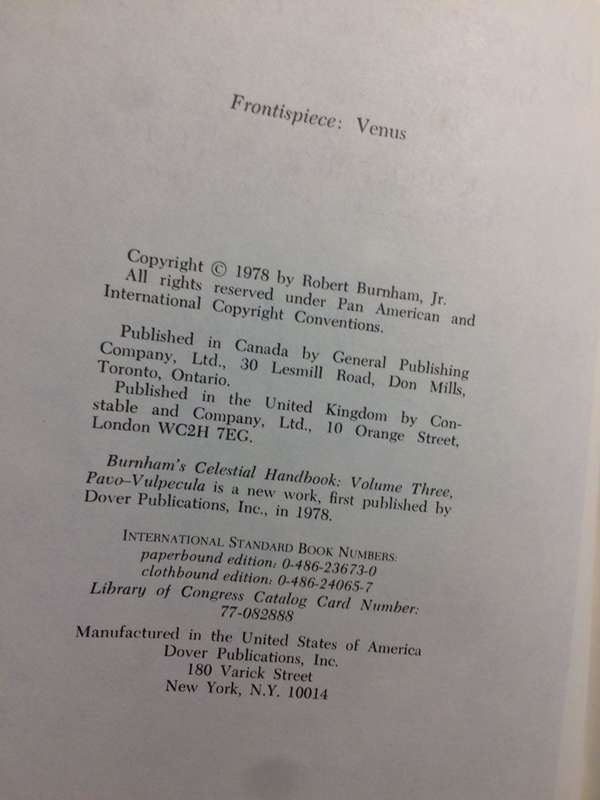 Burnham`s Celestial Handbook: Volume Three, Pavo Through Vulpecula - Robert Burnham Jr